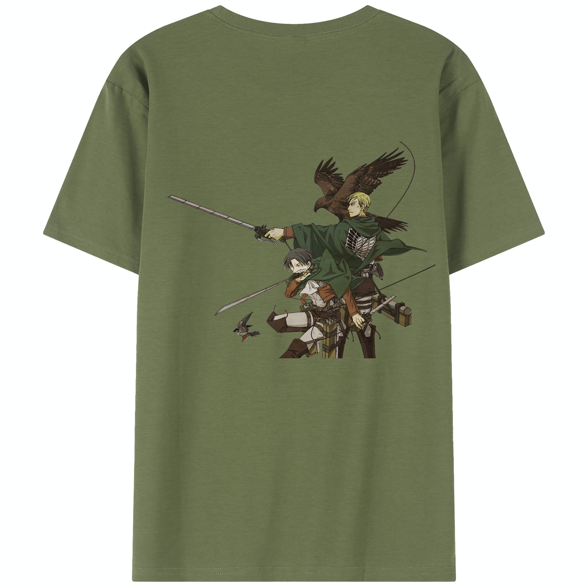 （画像用） 進撃の巨人 Attack on Titan 綿100％半袖Tシャツ（背面プリント）